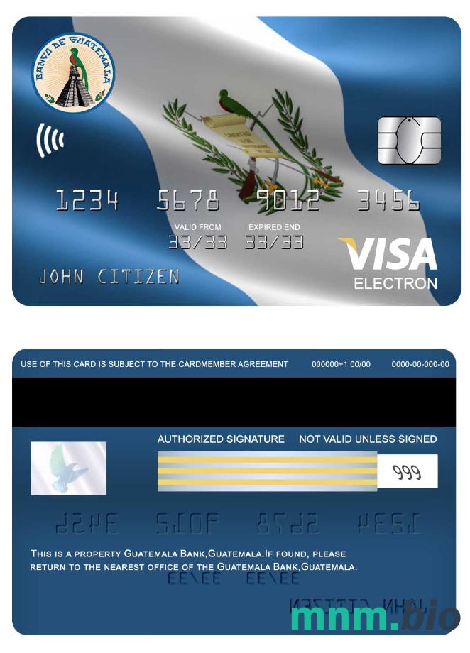 Guatemala Banco de Guatemala visa electron karta